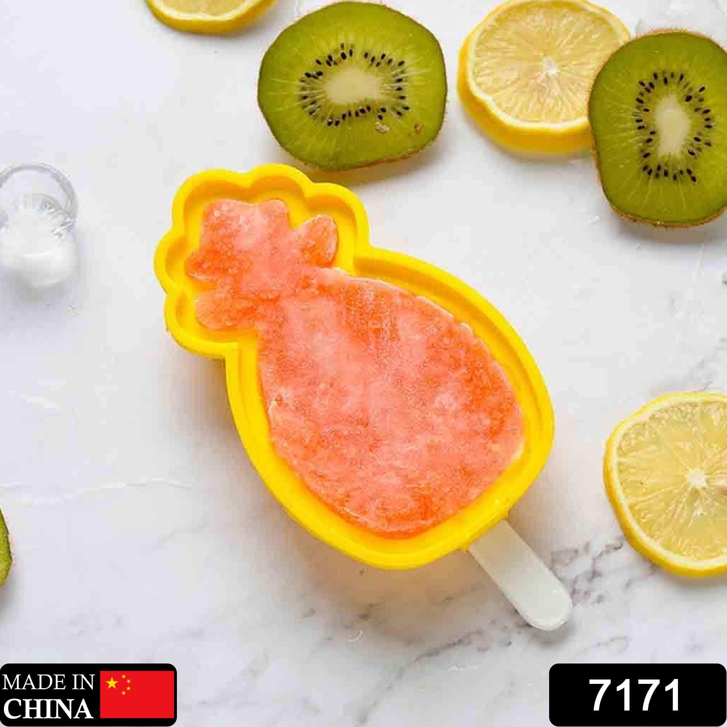 7171 Durable Pineapple Shape Ice Candy Cream Mould Silicone Popsicle Mold Ice Pop DIY Kitchen Tool Ice Molds DeoDap 7171 Durable Pineapple Shape Ice Candy Cream Mould Silicone Popsicle Mold Ice Pop DIY Kitchen Tool Ice Molds DeoDap